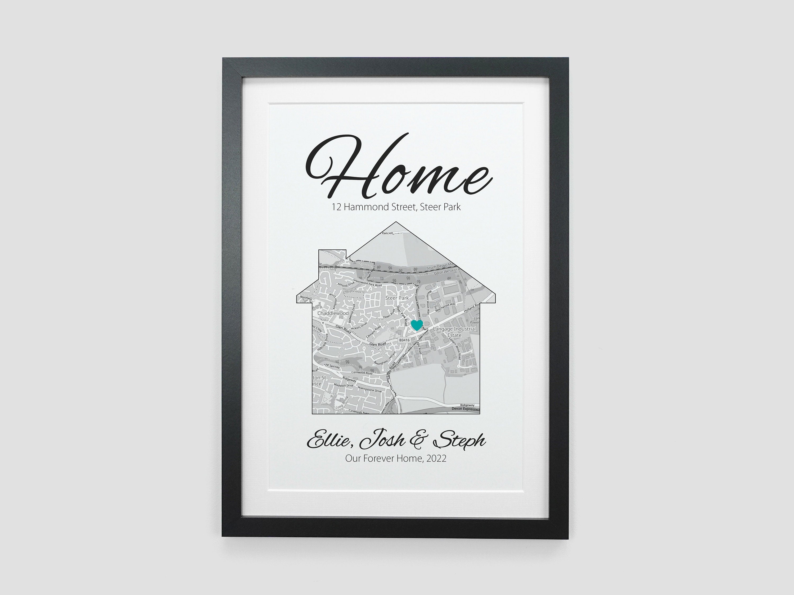New Home Gifts - The Personalised Map Company